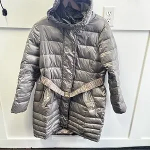 Eliza J Jackets Coats Eliza J Metallic Down Filled Long Winter Jacket Size Xl Poshmark